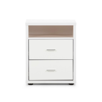 Alfie 2 Drawer Bedside, White