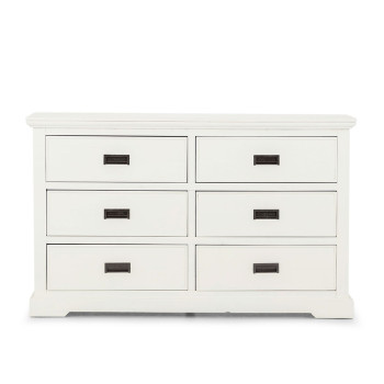 Melve 6 Drawer Lowboy, White