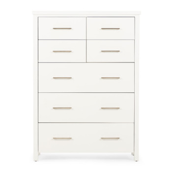 Miller 7 Drawer Tallboy, White