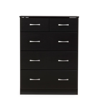 Devon 5 Drawer Tallboy, Black