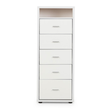 Alfie 5 Drawer Chest - W48, White