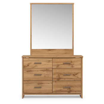 Colby Lowboy & Dresser Mirror 6 Drawers