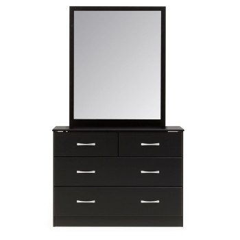 Devon Lowboy & Dresser Mirror, Black