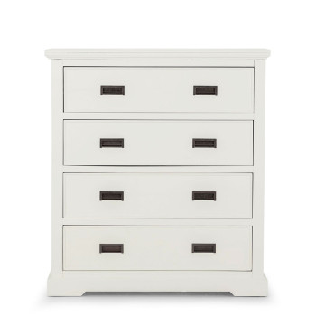 Melve 4 Drawer Tallboy, White