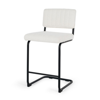 Jude Boucle Bar Stool, Cream