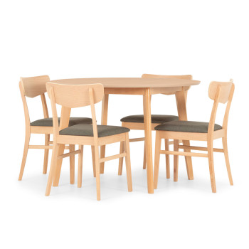 Veno 5 Piece Dining Set - W110, Light