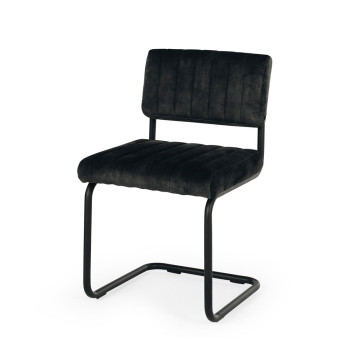 Jude Velvet Dining Chair, Anthracite Grey