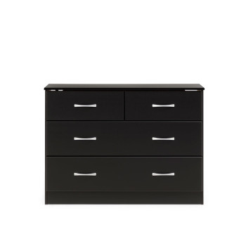 Devon 4 Drawer Lowboy, Black