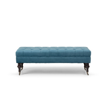 Elyse Velvet Bench Seat, Marine