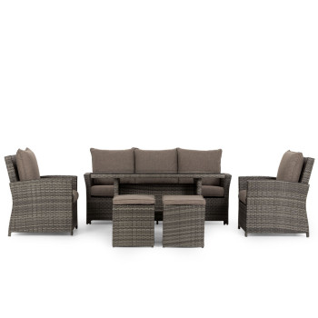 Valletta Outdoor 6 Piece Lounge/Low Dining Set