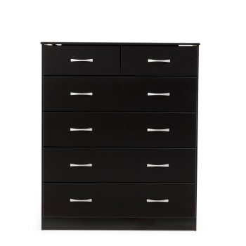 Devon 6 Drawer Tallboy, Black