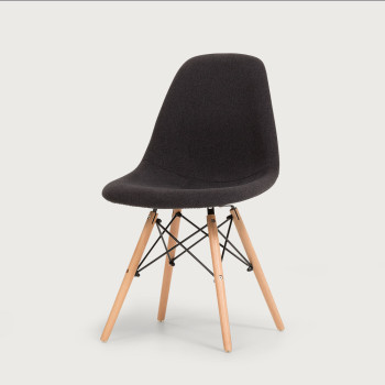 Eames Replica Fabric Dining Chair, Charcoal