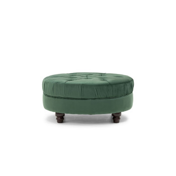 Elyse Velvet Ottoman, Forest