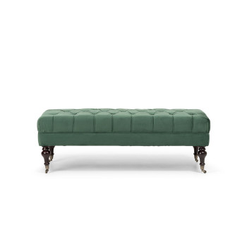 Elyse Velvet Bench Seat, Forest