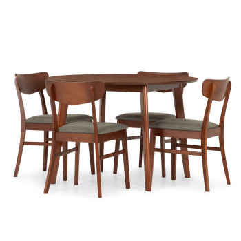 Veno 5 Piece Dining Set - W110, Walnut