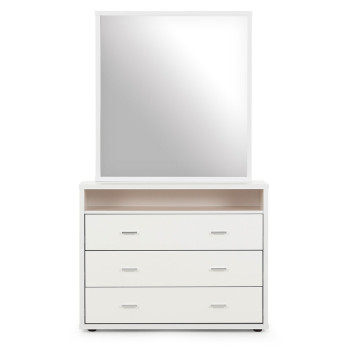 Alfie Lowboy & Dresser Mirror, White