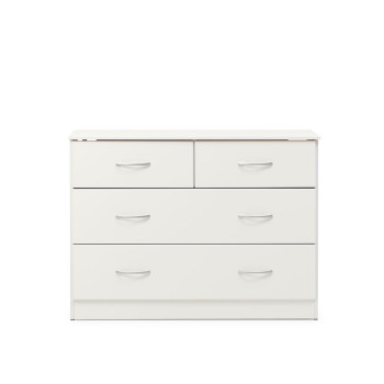 Devon 4 Drawer Lowboy, White