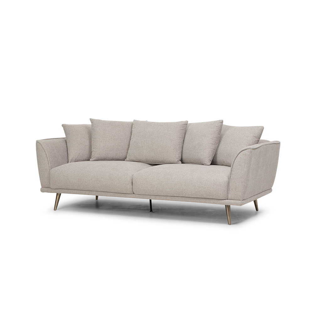 Kenzie 3 Seater Sofa, Light Grey