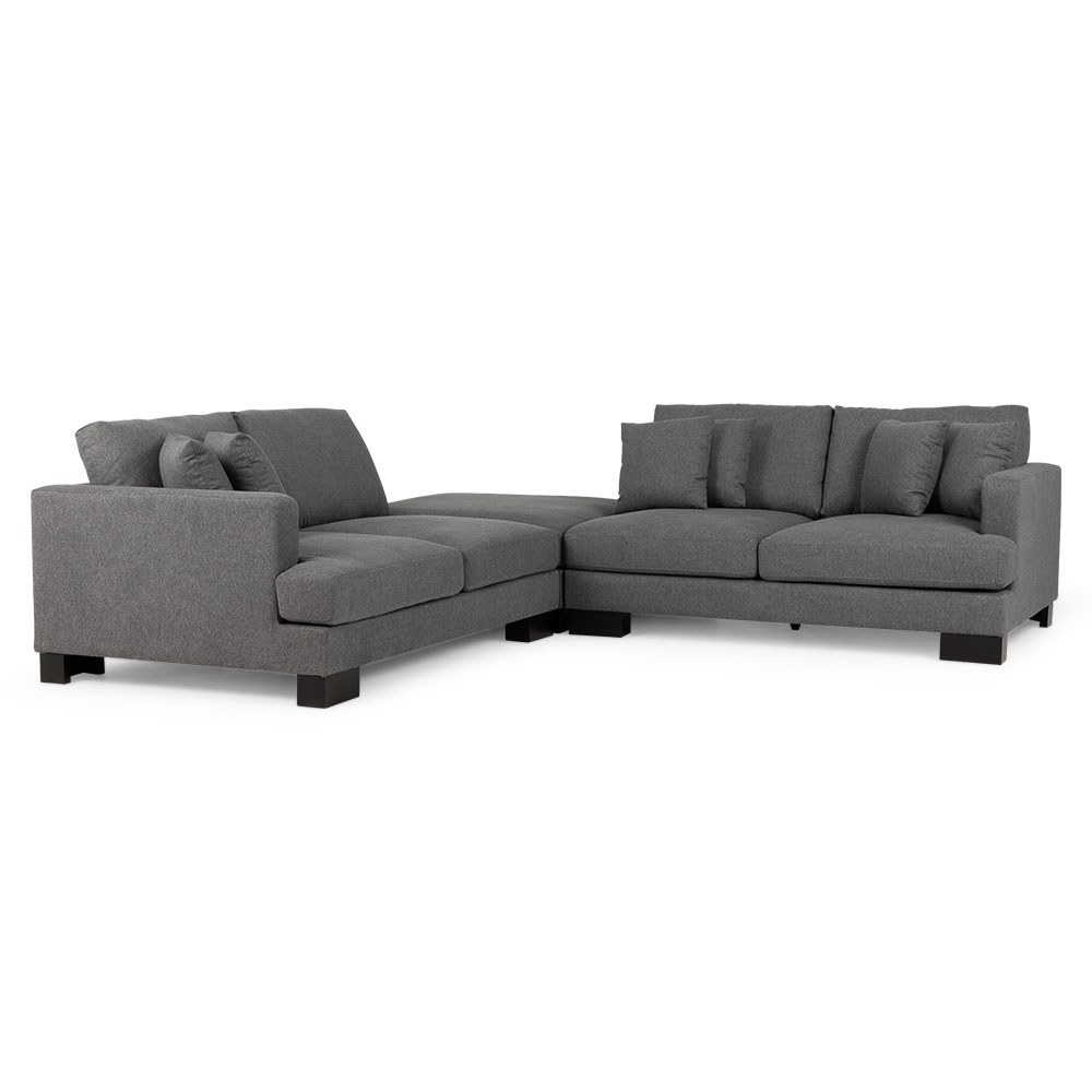 Mayfield Modular 5 Seater Sofa With Ottoman, Dark Grey