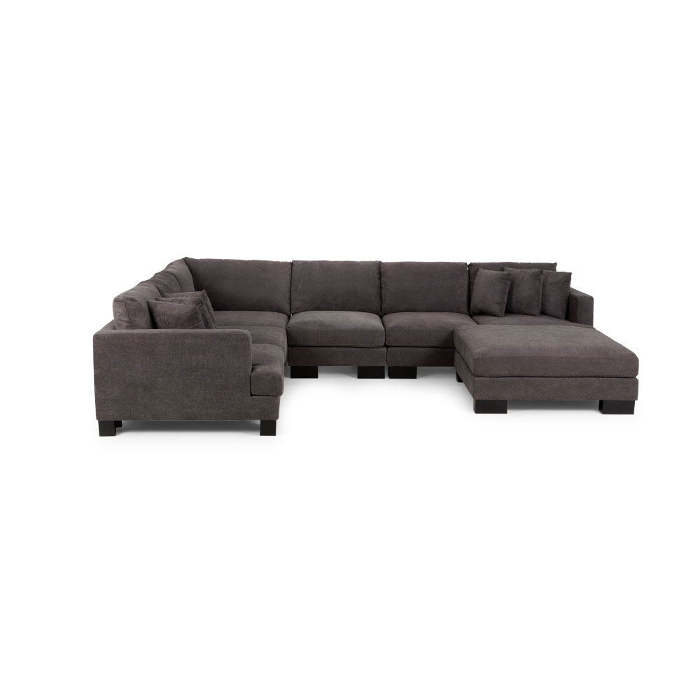 Allessa Modular 2.5 Seater - 1 Arm Right Hand Frame, Dark Grey