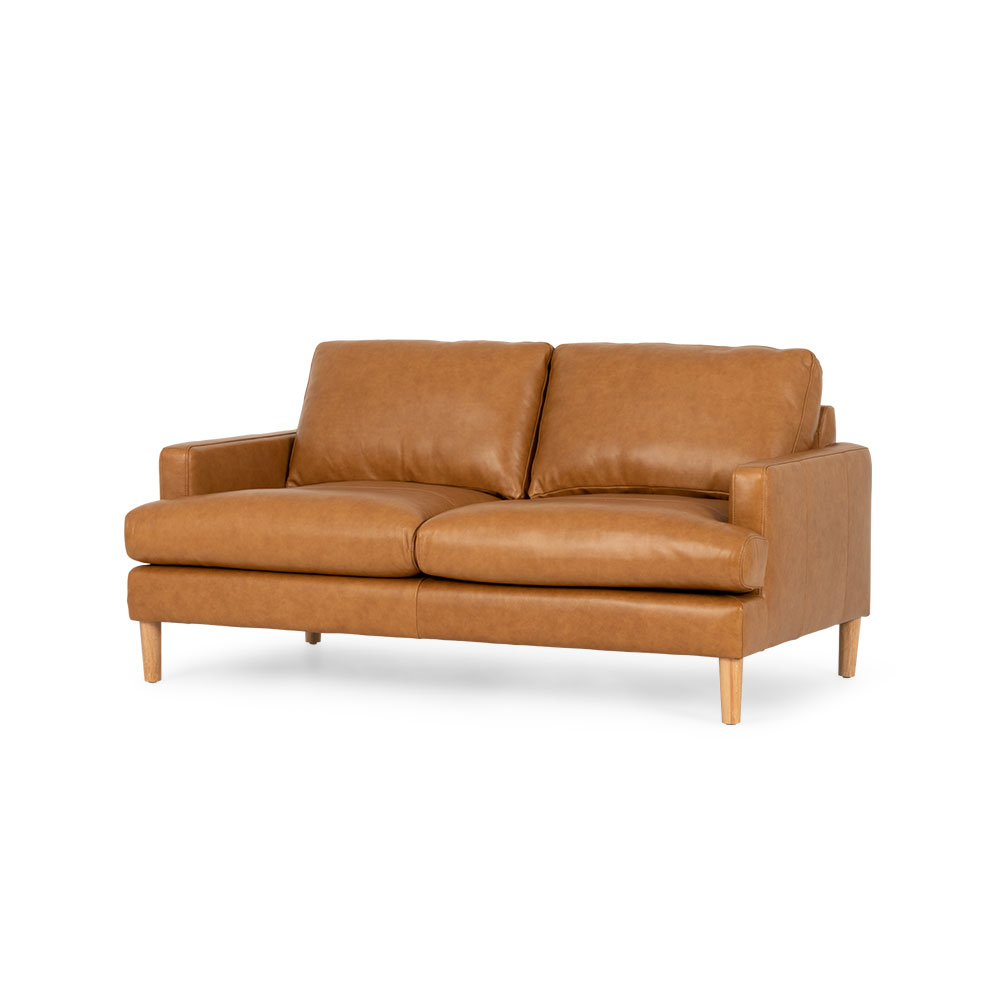 Brooklyn 2 Seater Leather Sofa, Tan