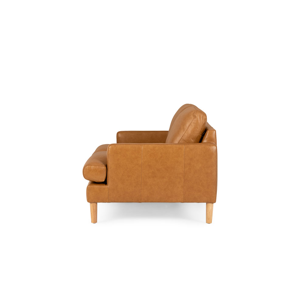 Brooklyn 2 Seater Leather Sofa, Tan