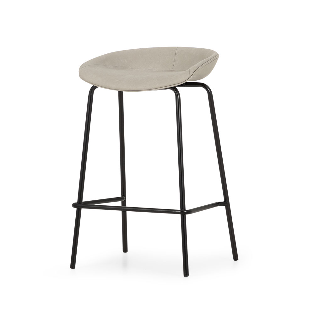 Carter PU Barstool, Light Grey