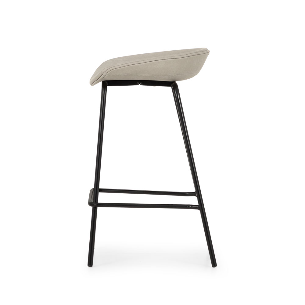 Carter PU Barstool, Light Grey