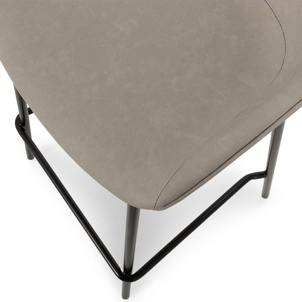 Carter PU Barstool, Light Grey