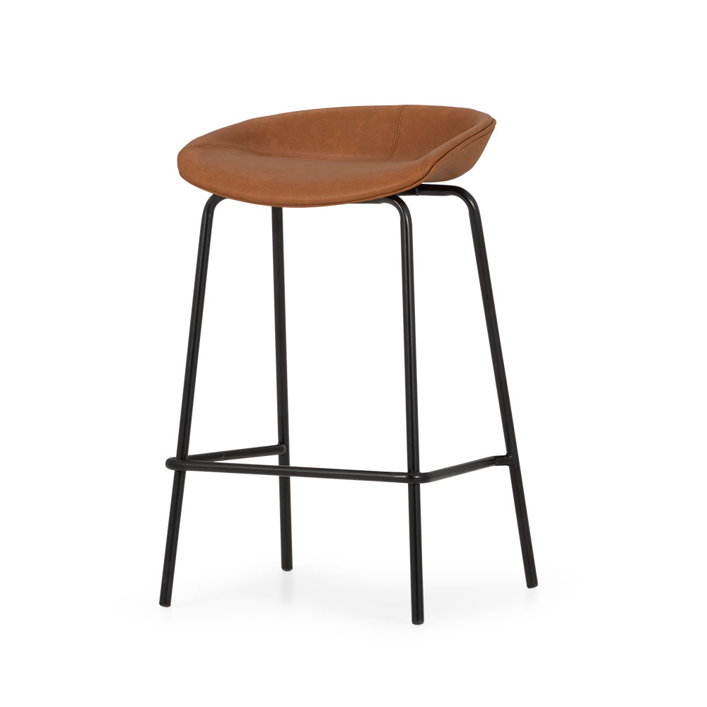 Carter PU Barstool, Tan