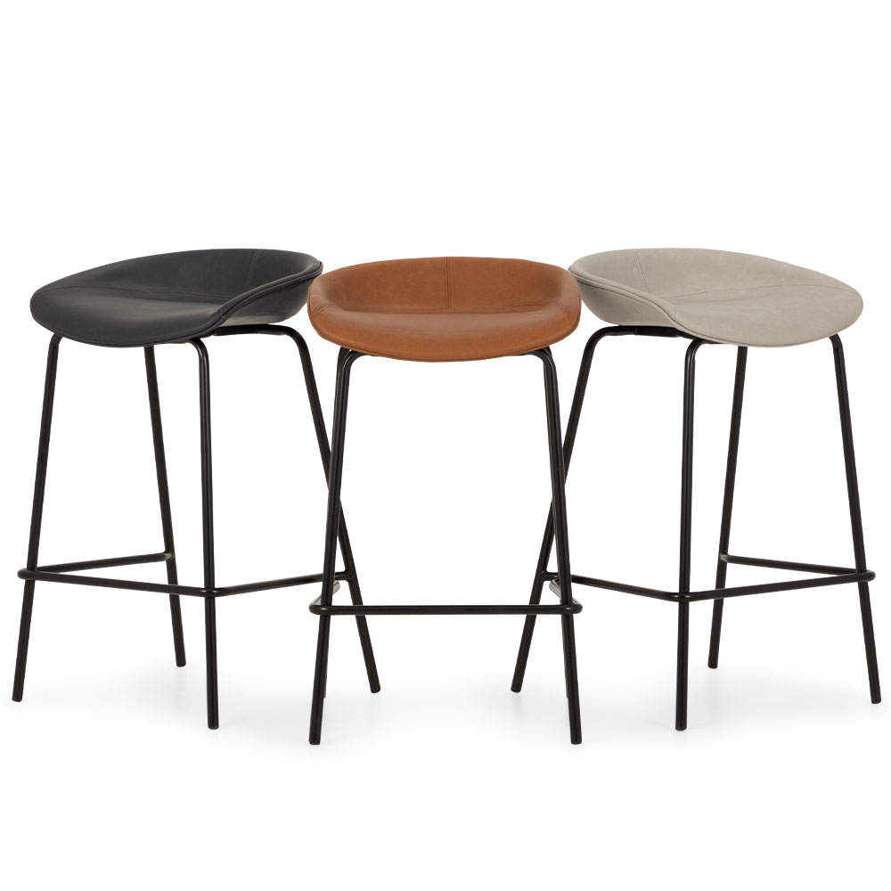 Carter PU Barstool, Tan