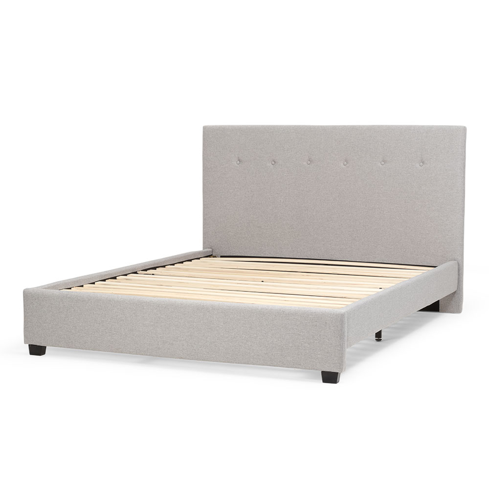 Dallas King Bed Frame, Light Grey