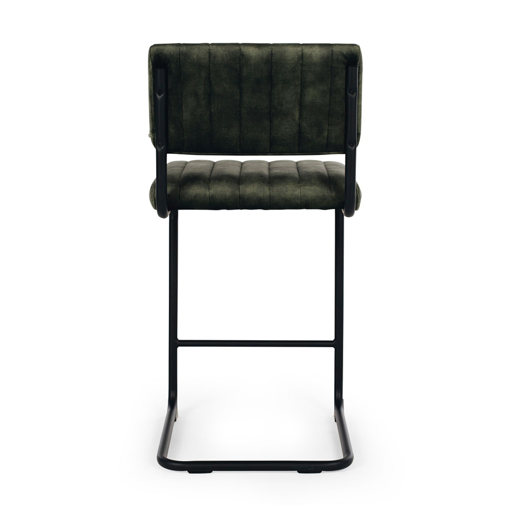 Jude Velvet Barstool, Moss Green