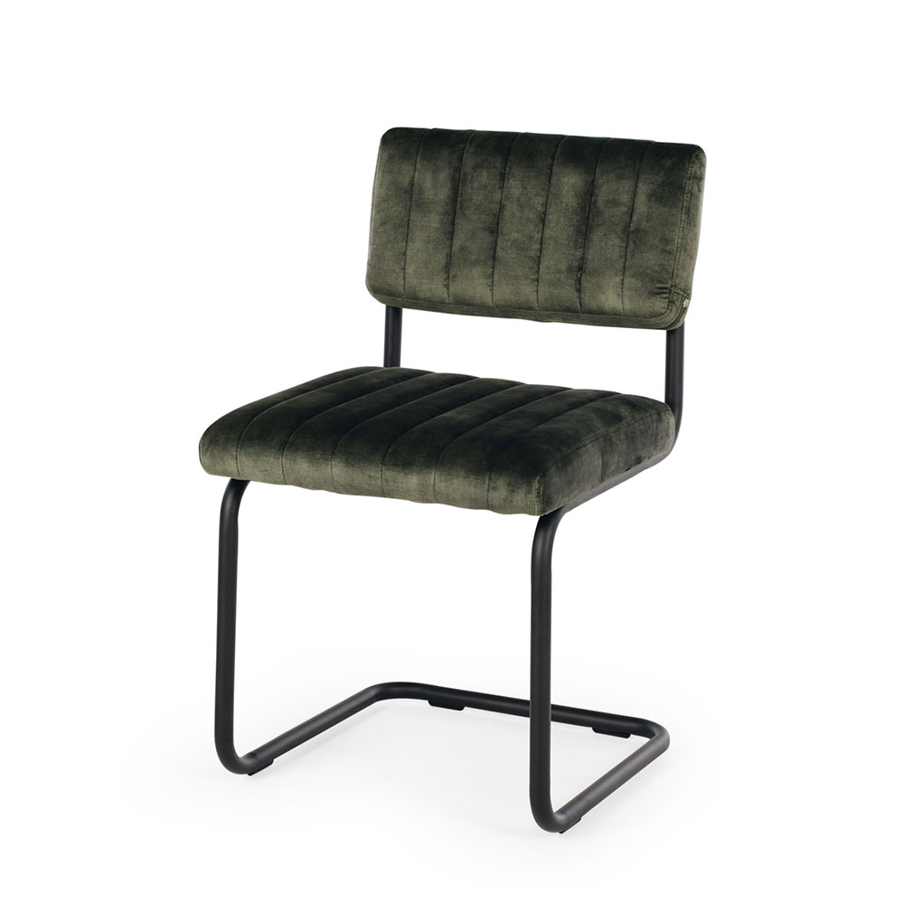 Jude Velvet Dining Chair, Moss Green