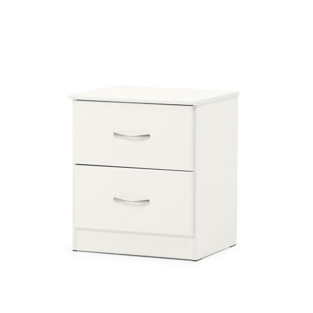 Devon 2 Drawer Bedside, White