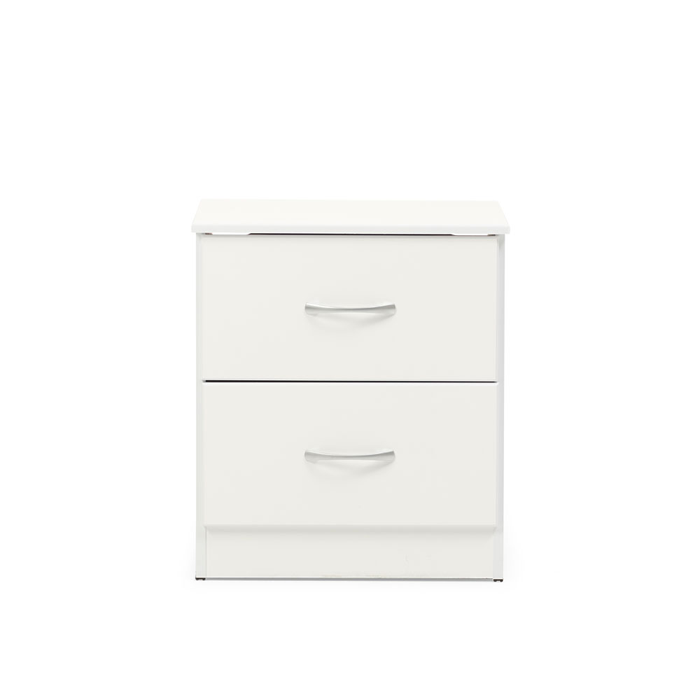 Devon 2 Drawer Bedside, White