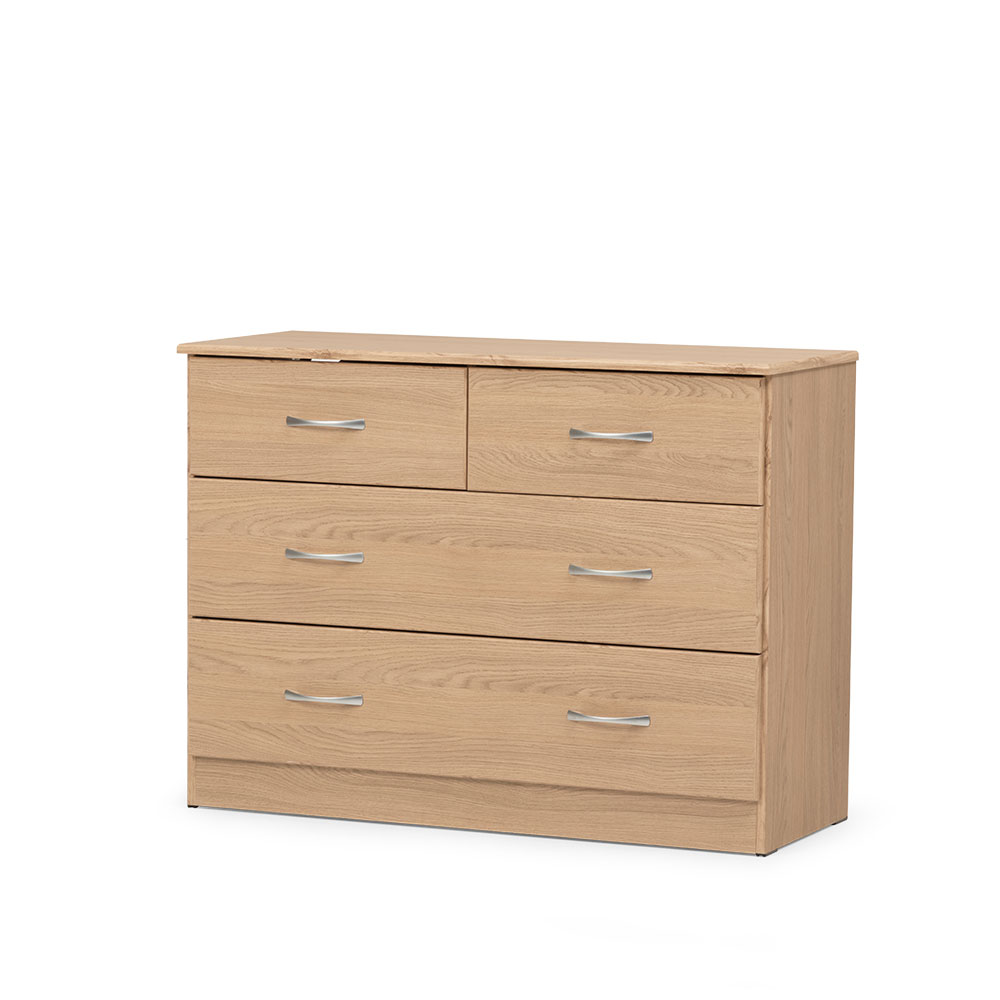 Devon 4 Drawer Lowboy, Oak