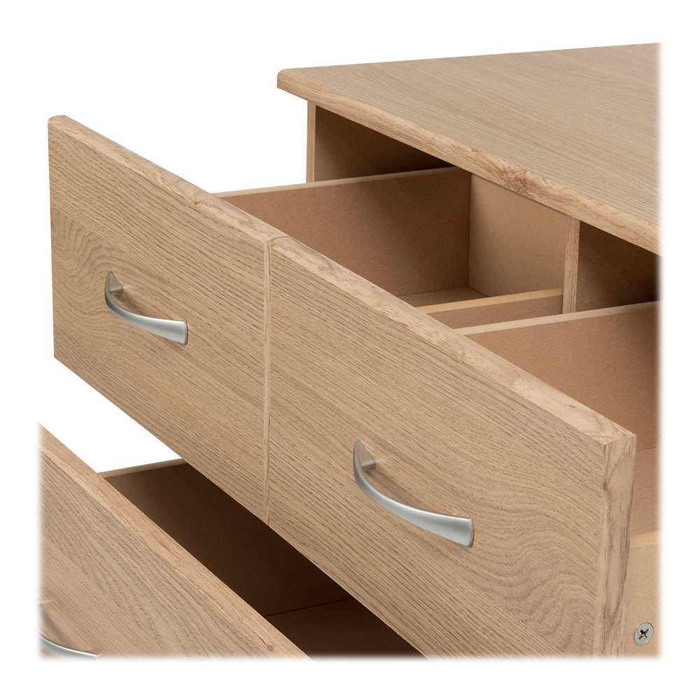 Devon 5 Drawer Tallboy, Oak