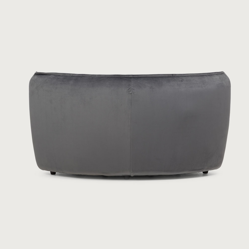 Dezi Velvet Modular Corner Seat, Grey