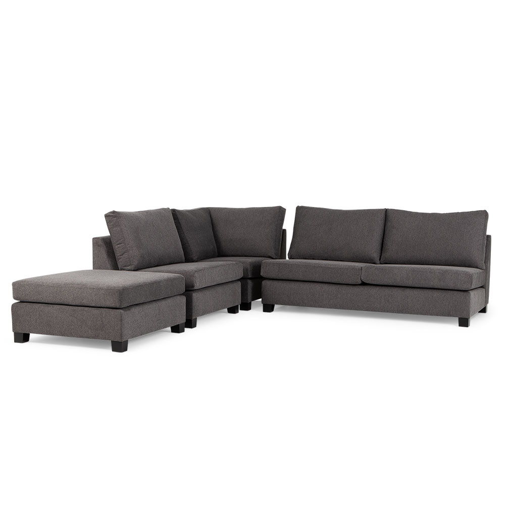 Diego 4 Piece Sofa, Aston Shadow