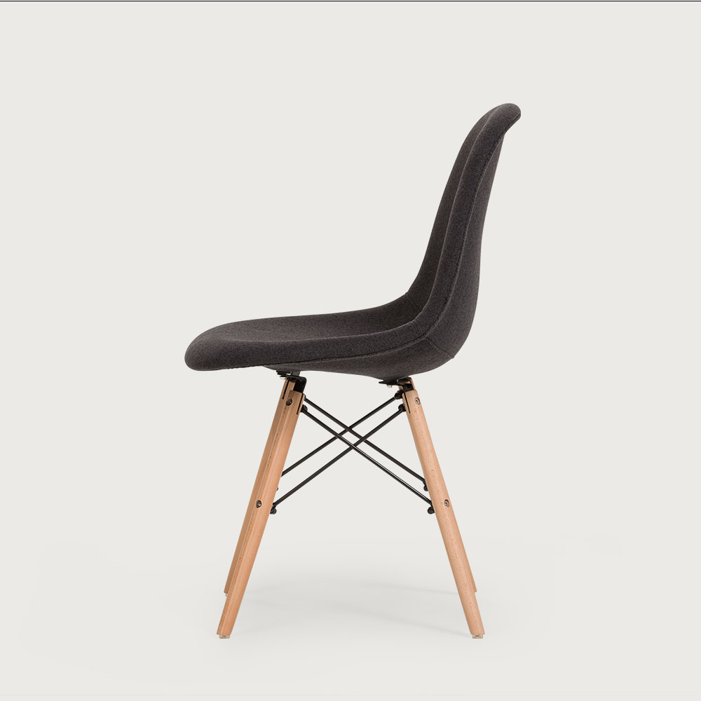 Eames Replica Fabric Dining Chair, Charcoal