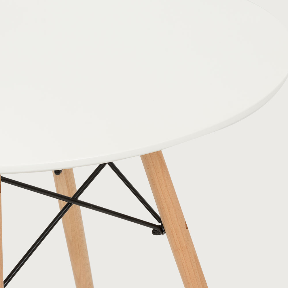 Eames Round Dining Table - W80, White