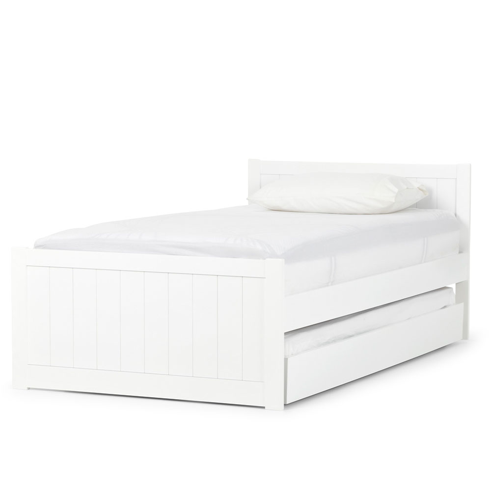 Emerson King Single/Single Trundler Bed Setting, White