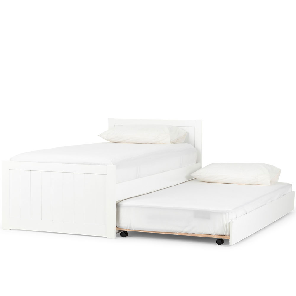 Emerson Single/Single Trundler Bed Setting, White