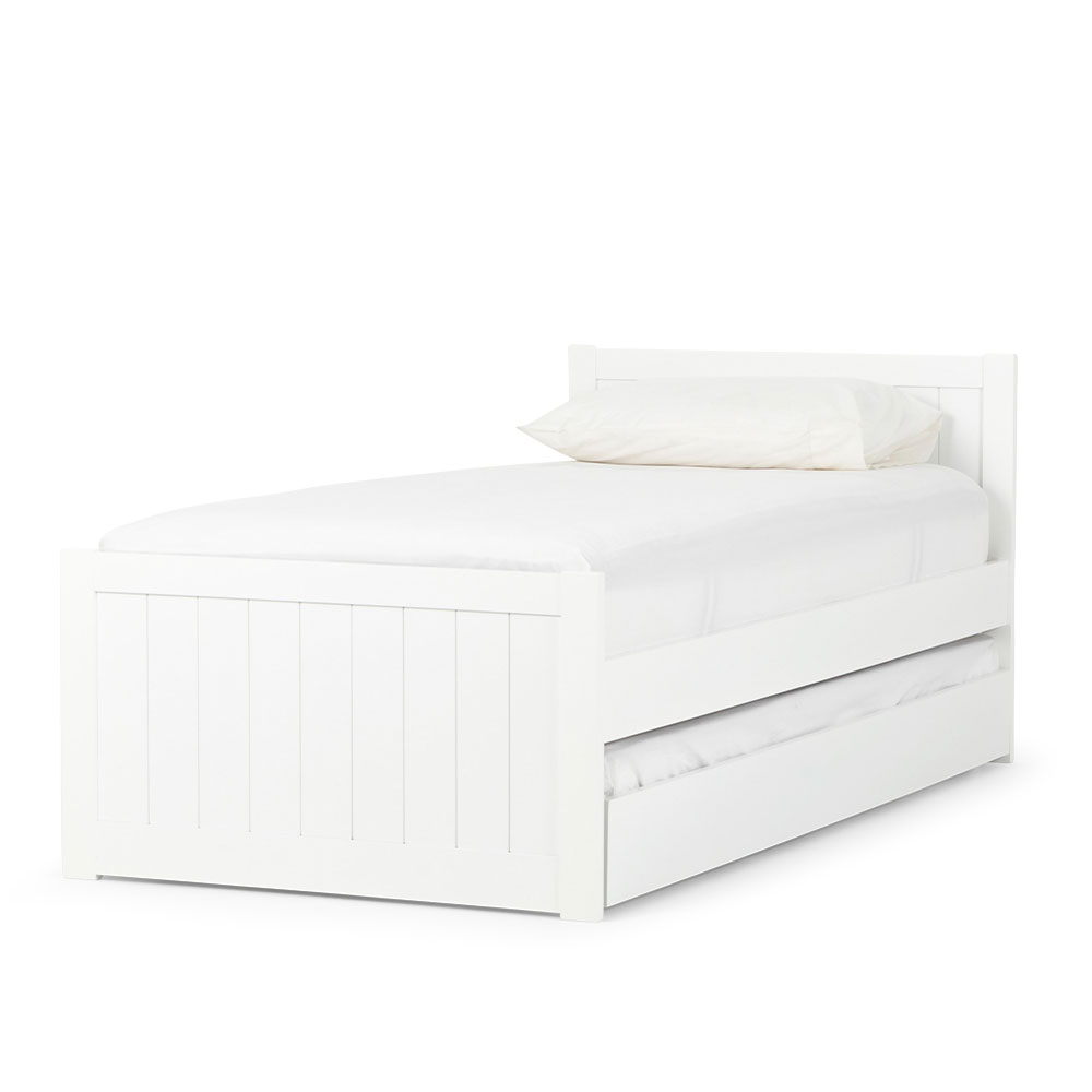 Emerson Trundler Bed Frame, White