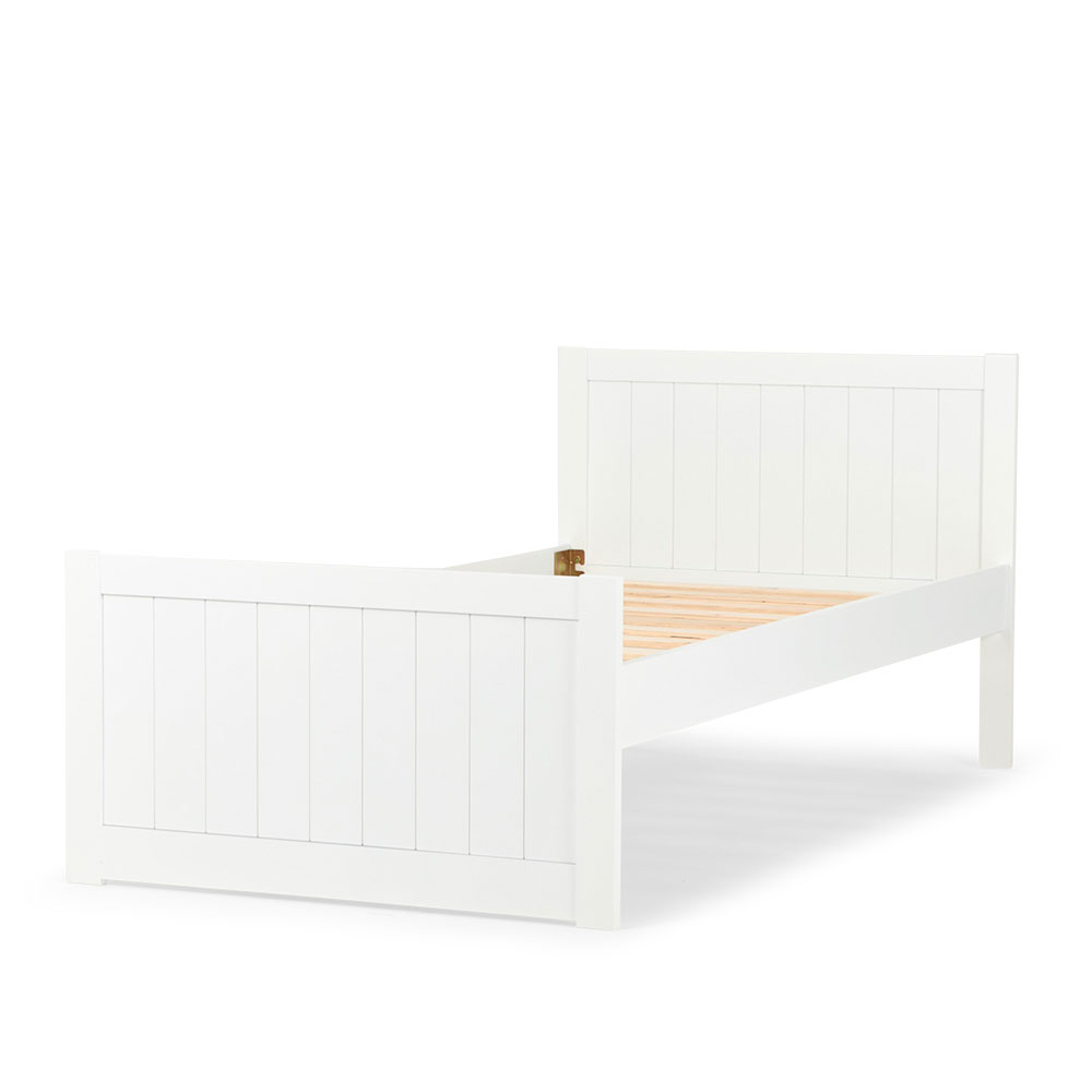 Emerson Single Bed Frame With Drawers, White