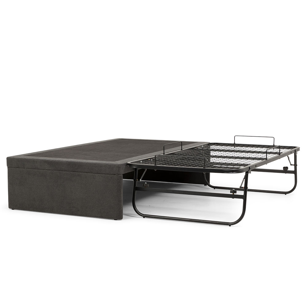 Serene King Single/ Single Trundle Bed Frame, Charcoal