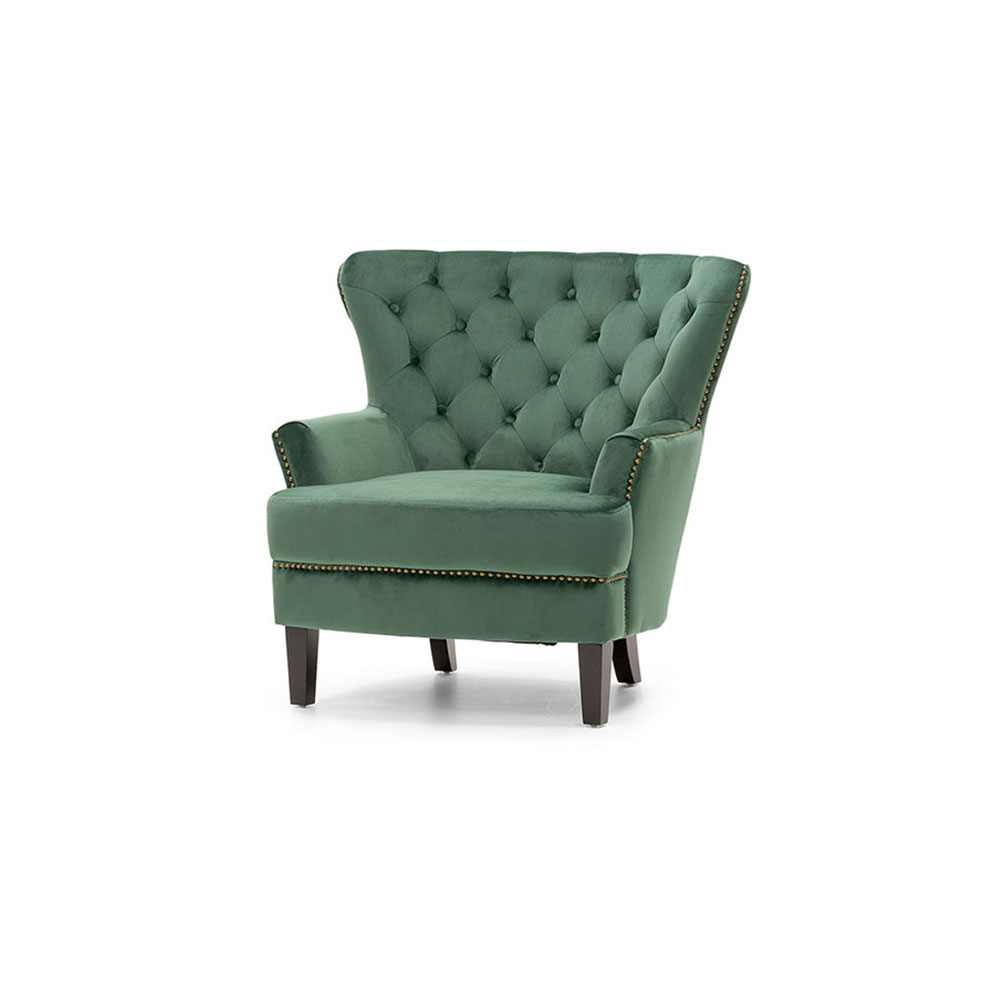 Elyse Velvet Chair, Forest