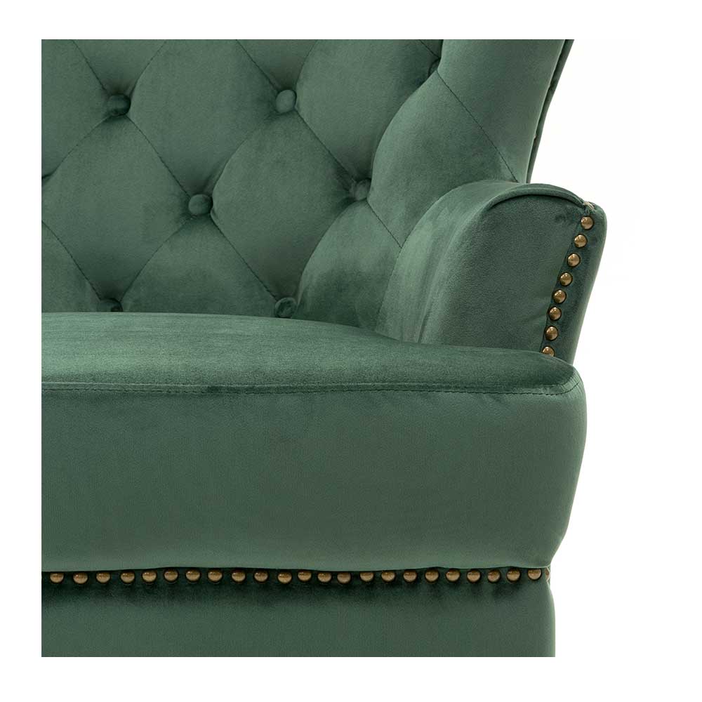 Elyse Velvet Chair, Forest