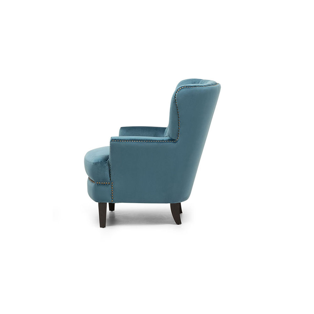 Elyse Velvet Chair, Marine